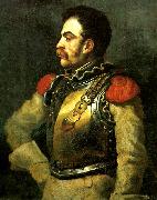 Theodore   Gericault portrait de carabinier oil